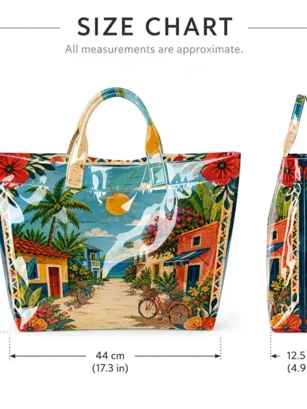 Beautiful Latin American Carribean Large  Tote Daily Commuter Tote